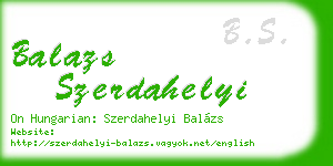balazs szerdahelyi business card