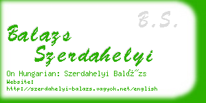 balazs szerdahelyi business card